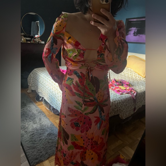 NWT Farm Rio Banana flower blush maxi size small - Picture 3 of 9